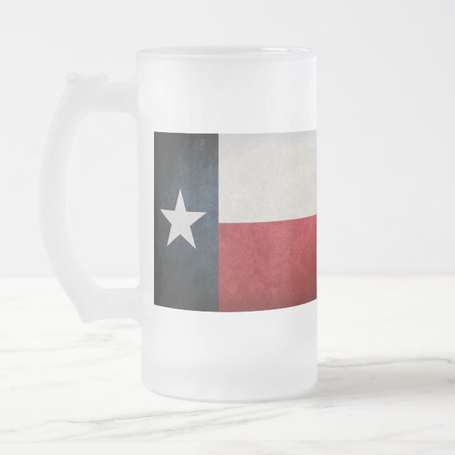 Texan Flag Mattglas Bierglas (Links)