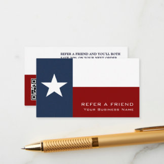 Texan Flag, Texas Business Reference Card Begleitkarte