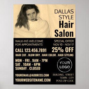 Texan Girl, Haarstylistin, Haarsalonwerbung Poster