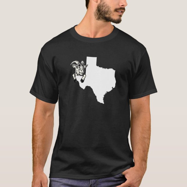 Texan Goat Rancher Goat Bauer Texas Kontur für G T-Shirt (Vorderseite)