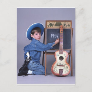 Texan Jr Cowboy Guitar Postcard Postkarte