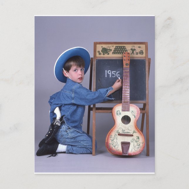 Texan Jr Cowboy Guitar Postcard Postkarte (Vorderseite)