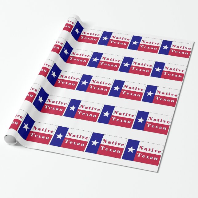 Texan Lone Star Flag Geschenkpapier (Ungerollt)