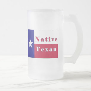 Texan Lone Star Flag Mattglas Bierglas