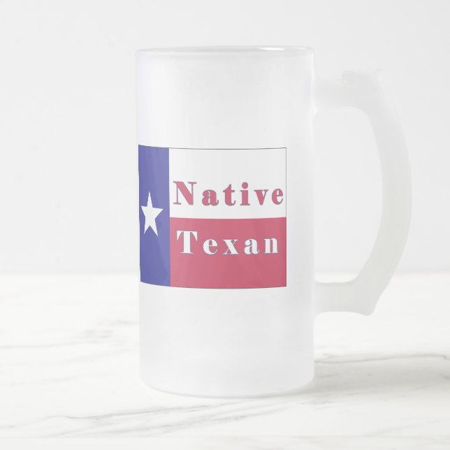 Texan Lone Star Flag Mattglas Bierglas (Rechts)