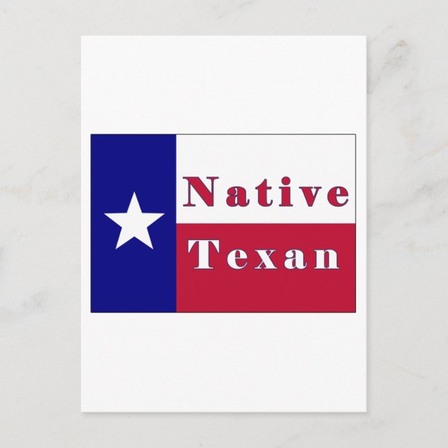 Texan Lone Star Flag Postkarte (Vorderseite)