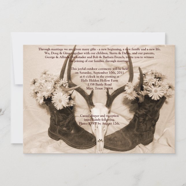 Texan Save the Date Cheap (Vorderseite)