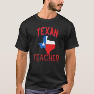 Texan Teacher Flag Proud Texas Vintag T-Shirt