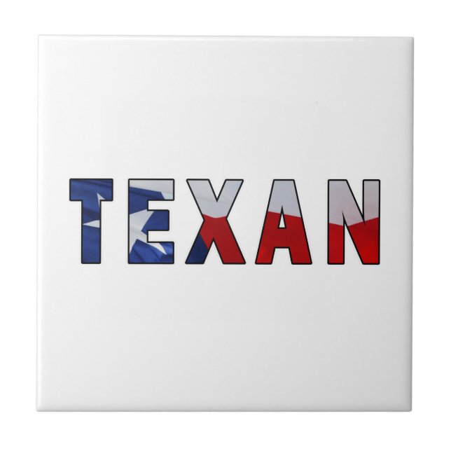 Texan Waving Flag Fliese (Vorderseite)