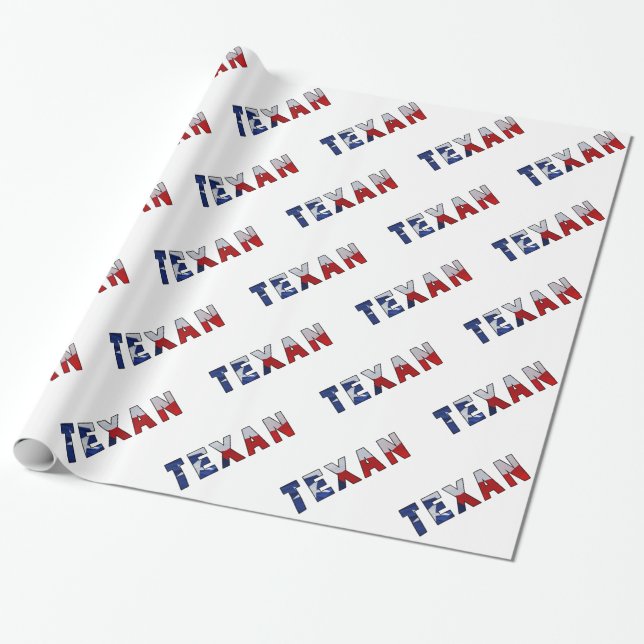 Texan Waving Flag Geschenkpapier (Ungerollt)