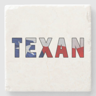 Texan Waving Flag Steinuntersetzer