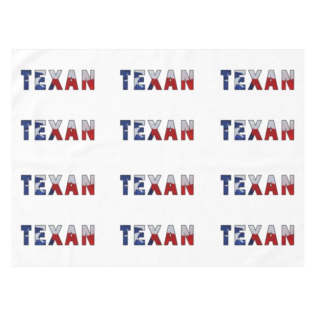 Texan Waving Flag Tischdecke (Vorderseite (Horizontal))