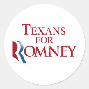 TEXANE FÜR ROMNEY.png Runder Aufkleber