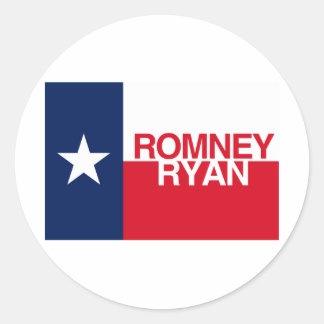 TEXANE FÜR ROMNEY RYAN.png Runder Aufkleber