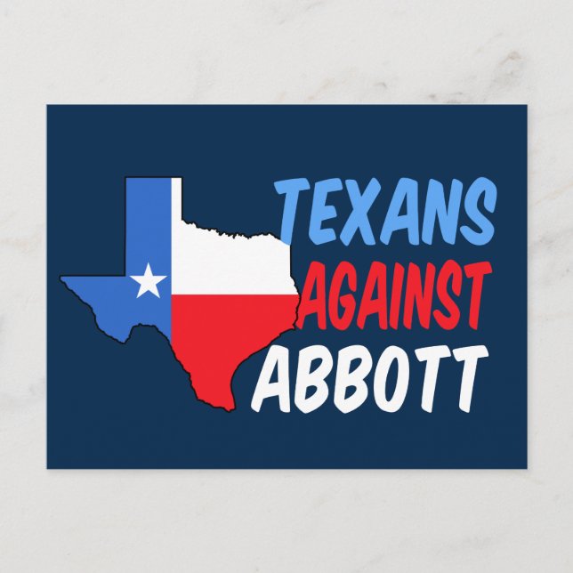 Texaner gegen Greg Abbott Postkarte (Vorderseite)