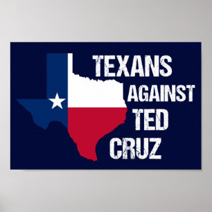 Texaner gegen Ted Cruz Texas Demokrat Poster