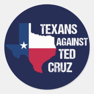 Texaner gegen Ted Cruz Texas Demokrat Runder Aufkleber