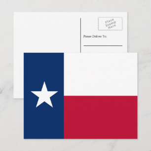 Texanische Flagge, Flagge von Texas Postkarte