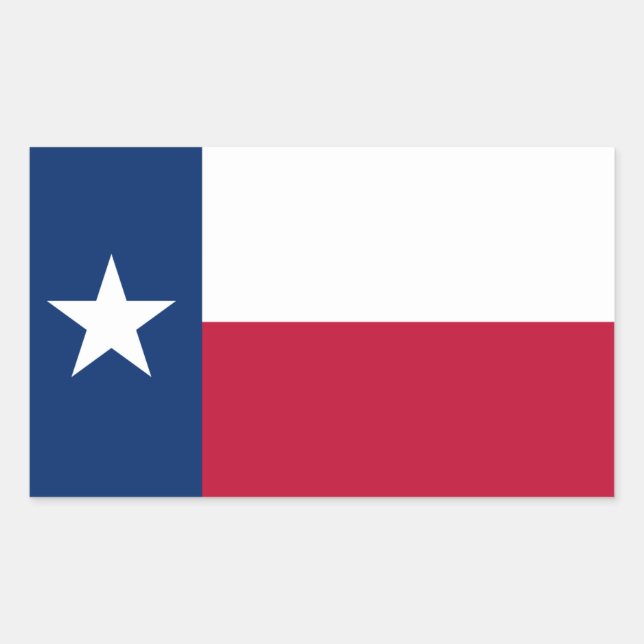 Texanische Flagge, Flagge von Texas Rechteckiger Aufkleber (Vorderseite)