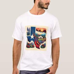 Texanische Hommage: Symbole für Stolz und Patrioti T-Shirt