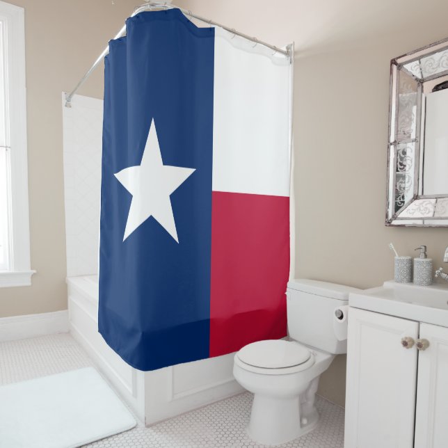 Texanische Staatsflagge (Texas) Duschvorhang (Beispiel)