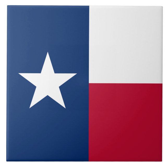 Texanische Staatsflagge (Texas) Fliese (Vorderseite)