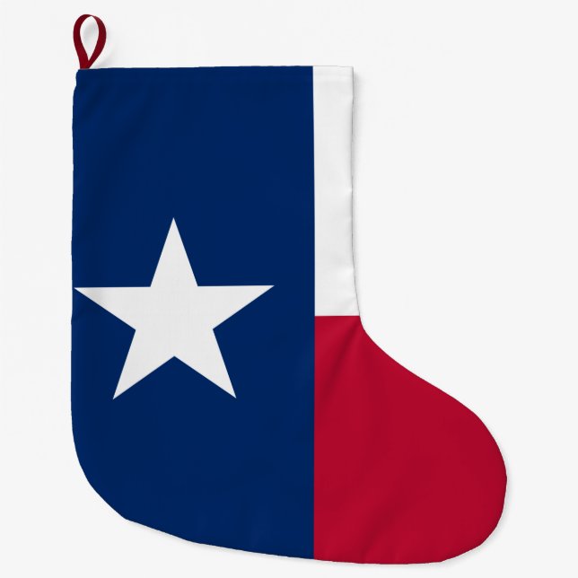 Texanische Staatsflagge (Texas) Großer Weihnachtsstrumpf (Vorderseite)