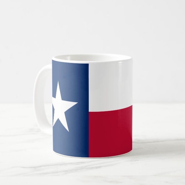 Texanische Staatsflagge (Texas) Kaffeetasse (Vorderseite Links)