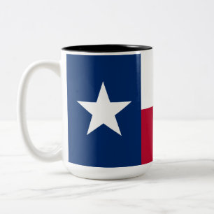 Texanische Staatsflagge (Texas) Zweifarbige Tasse