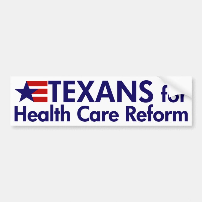 Texans für Gesundheitswesen-Reform-Autoaufkleber Autoaufkleber (Vorne)