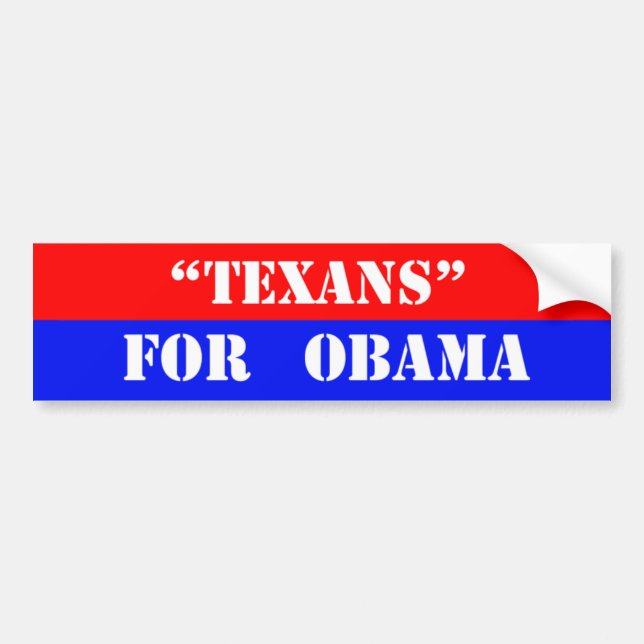 Texans für Obama Autoaufkleber (Vorne)