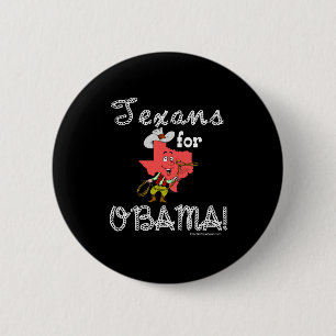 Texans für Obama-Knopf Button