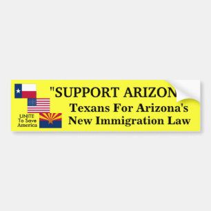 Texans für "offiziellen" Autoaufkleber Arizonas