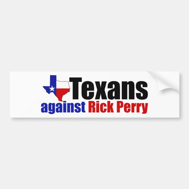 Texans gegen Rick Perry Autoaufkleber (Vorne)