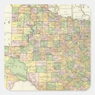Texas 15 quadratischer aufkleber