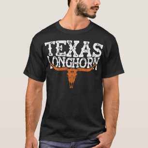 Texas 1845 Vintager Longhorn Cowboy und Rodeo Fan T-Shirt