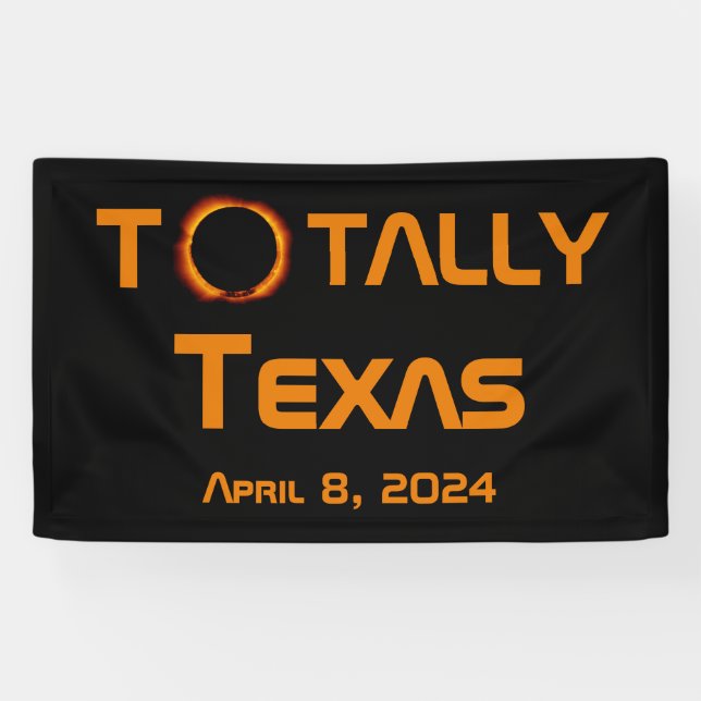 Texas 2024 Solar Eclipse Banner (Horizontal)