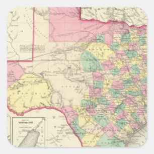 Texas 4 quadratischer aufkleber