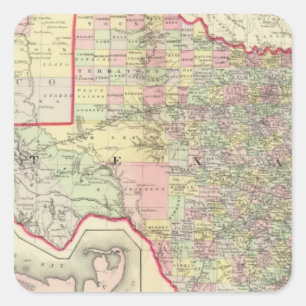 Texas 7 quadratischer aufkleber