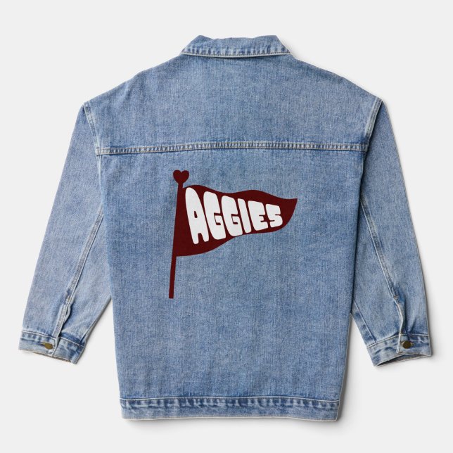 TEXAS A&M AGGIES DENIM-JACKE JEANSJACKE (Rückseite)