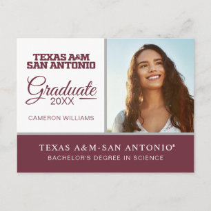 Texas A&M San Antonio Ankündigungspostkarte