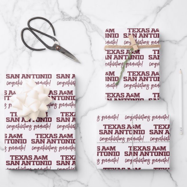Texas A&M San Antonio Geschenkpapier Set (Vorderseite)