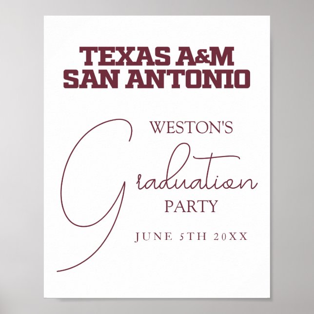 Texas A&M San Antonio Poster (Vorne)