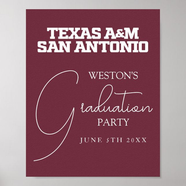 Texas A&M San Antonio Poster (Vorne)