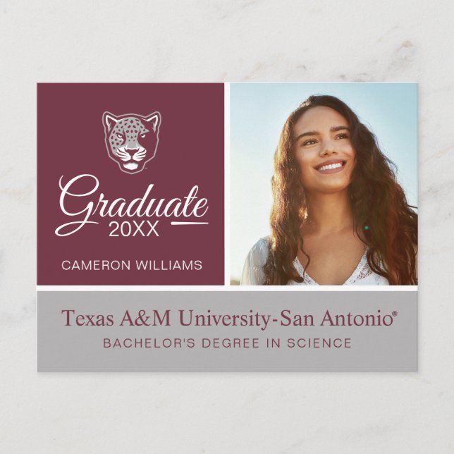 Texas A&M University - San Antonio | Jaguars Ankündigungspostkarte (Vorderseite)