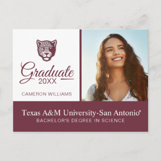 Texas A&M University - San Antonio | Jaguars Ankündigungspostkarte