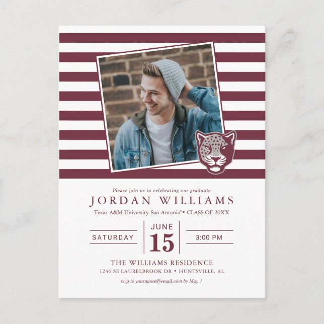 Texas A&M University - San Antonio | Jaguars Ankündigungspostkarte (Vorderseite)