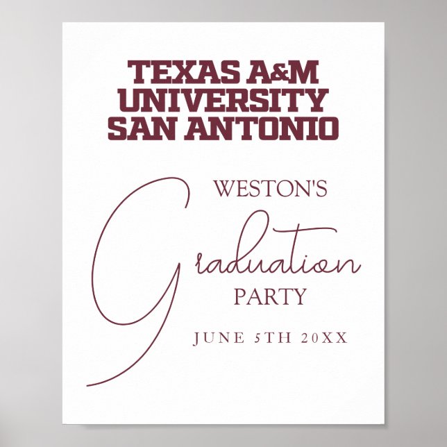 Texas A&M University - San Antonio Poster (Vorne)