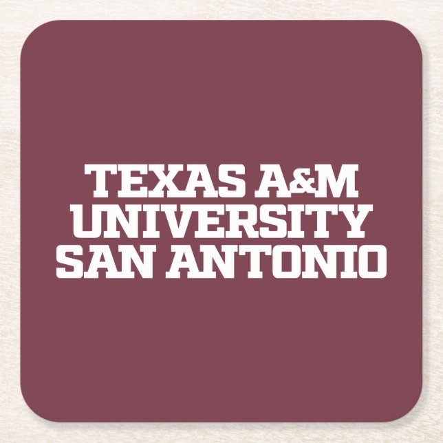 Texas A&M University - San Antonio Rechteckiger Pappuntersetzer (Vorderseite)