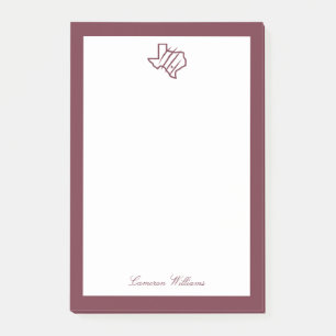 Texas A&M University - San Antonio   Staat-Logo Post-it Klebezettel